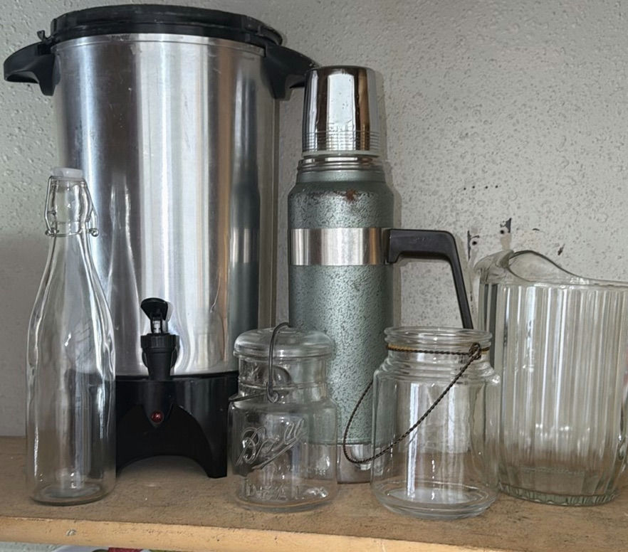 Beverage Dispenser, Thermos, Glass Pitcher, Bottles, and Storage Jars - image 1 of 5