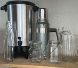 Beverage Dispenser, Thermos, Glass Pitcher, Bottles, and Storage Jars - thumbnail 1 of 5