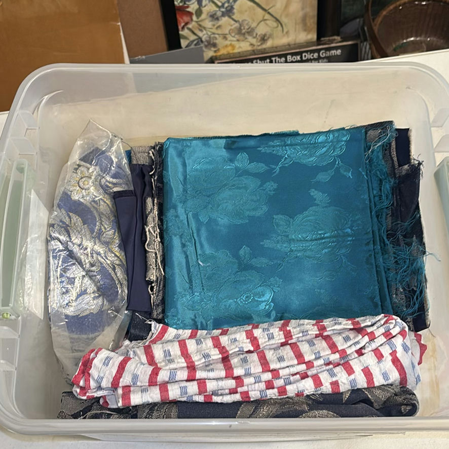 Storage Bins of Fabric, Linens, and Wrinkle Blanket - image 12 of 13