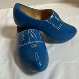 Pair of Blue Wooden Clogs - thumbnail 2 of 4