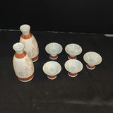 Ceramic Sake Set with Two Bottles and Five Cups - thumbnail 1 of 6