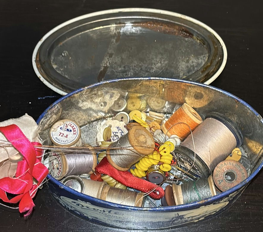 Assorted Sewing and Craft Supplies with Storage Tins - image 6 of 16