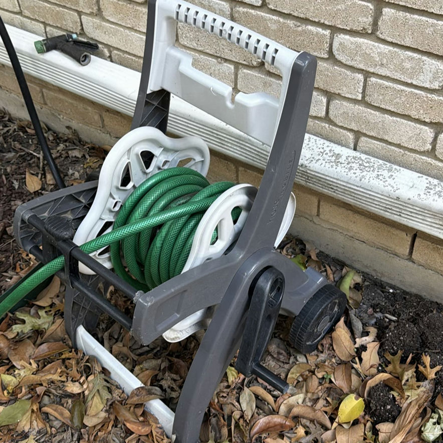Garden Hose Reel Cart with Green Hose - image 3 of 3