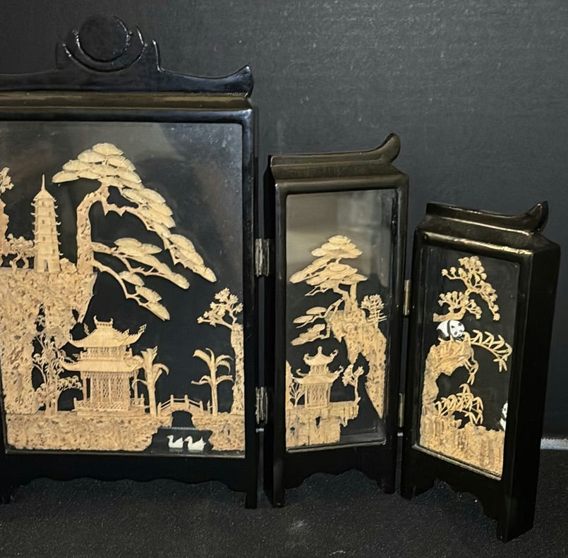 Decorative Folding Screen with Stand and Incense Sticks - image 6 of 8