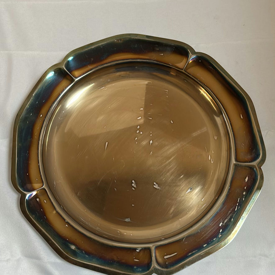 Set of Four Metal Serving Trays and Plates - image 4 of 5