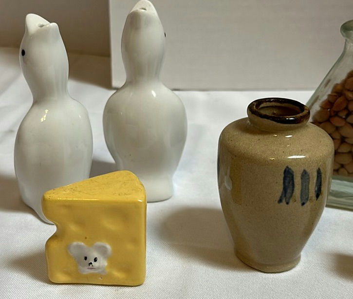 Assorted Ceramic Figurines, Vases, Wooden Bowl, and Storage Containers - image 3 of 6