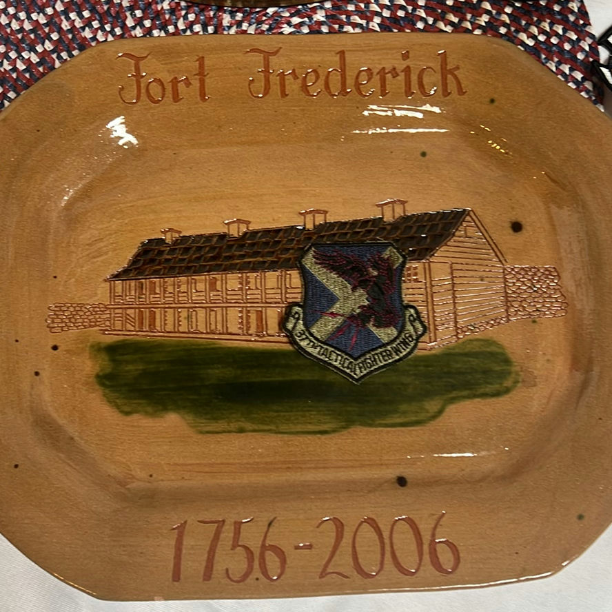 Military Memorabilia Collection with Flags, Patches, Wooden Plaque, and Decorative Plate - image 2 of 9