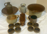 Assorted Stoneware Pottery and Ceramic Serving Pieces - thumbnail 1 of 6