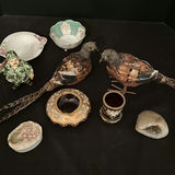 Assorted Decorative Figurines, Ceramic Bowls, and Geode - thumbnail 2 of 7