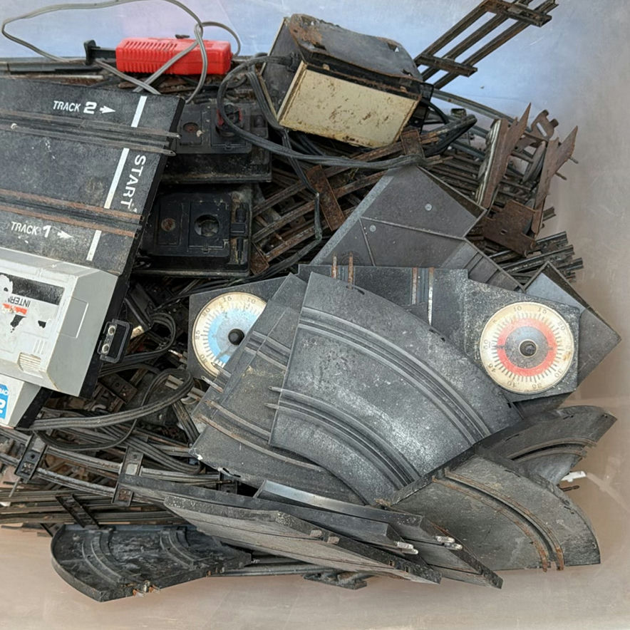 Vintage Toy Train Engines, Cars, and Track Accessories - image 7 of 8