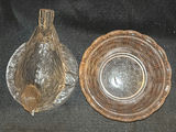 Two Pink Depression Glass Covered Dishes with Bird and Cow Lids - thumbnail 5 of 6