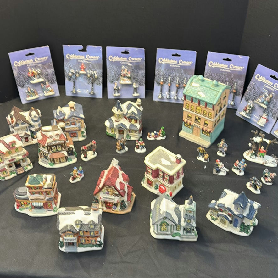 Cobblestone Corners Christmas Village Buildings and Figurines - image 1 of 9