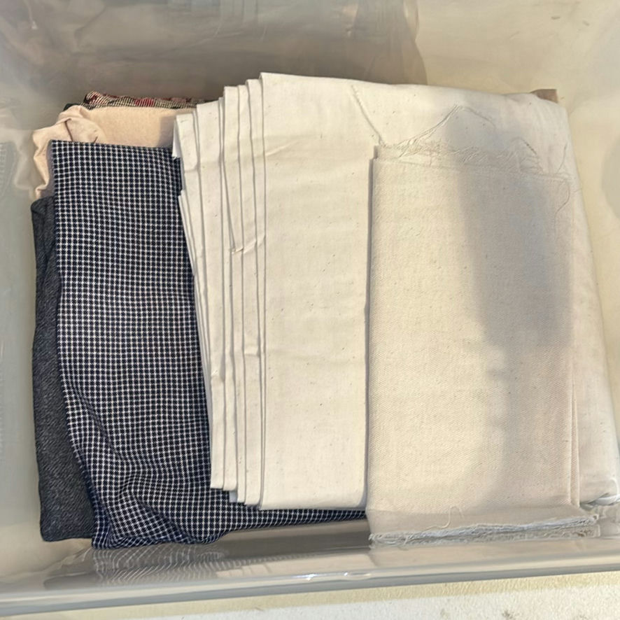 Storage Bins of Fabric, Linens, and Wrinkle Blanket - image 5 of 13