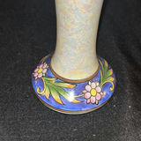 Decorative Floral Plate, Ceramic Vase, and Metal Flower Sculpture - thumbnail 5 of 7