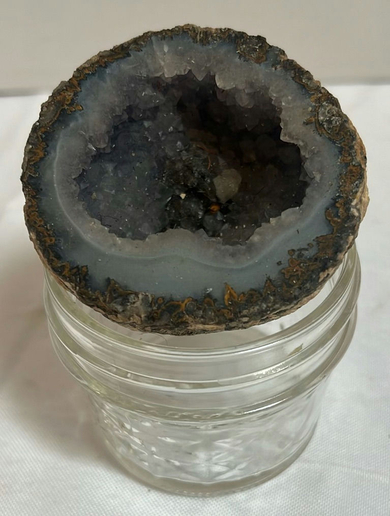 Decorative Bottle, Crystal Geode, and Lidded Container - image 6 of 7