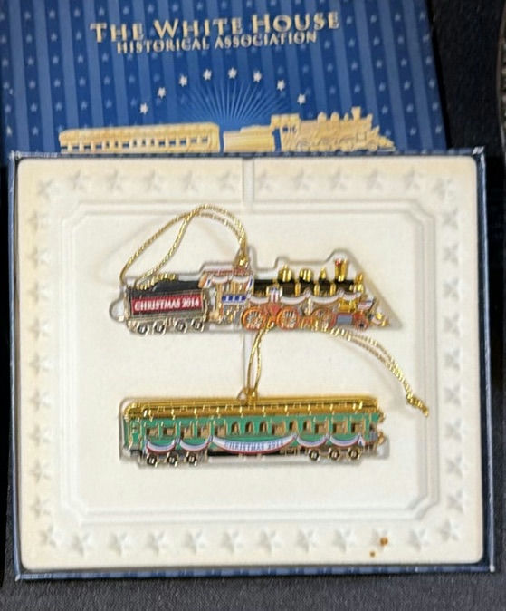 Decorative Metal and Wooden Serving Pieces with Train Ornaments - image 3 of 7