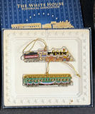 Decorative Metal and Wooden Serving Pieces with Train Ornaments - thumbnail 3 of 7