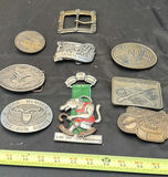 Collection of Vintage Belt Buckles and Metal Pins - thumbnail 1 of 7