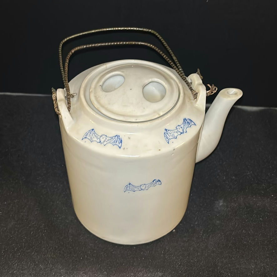 Ceramic Teapot, Covered Mug, and Saucer - image 7 of 8