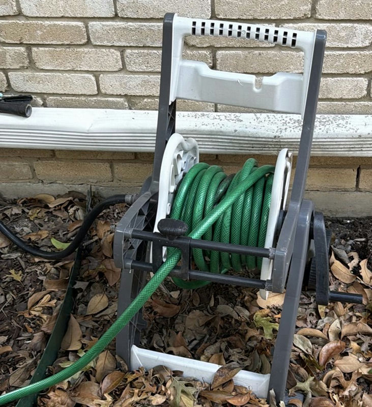 Garden Hose Reel Cart with Green Hose - image 1 of 3
