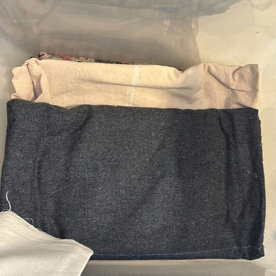 Storage Bins of Fabric, Linens, and Wrinkle Blanket - image 6 of 13