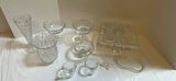 Assorted Clear Glass Decorative Serveware and Vases - thumbnail 1 of 8