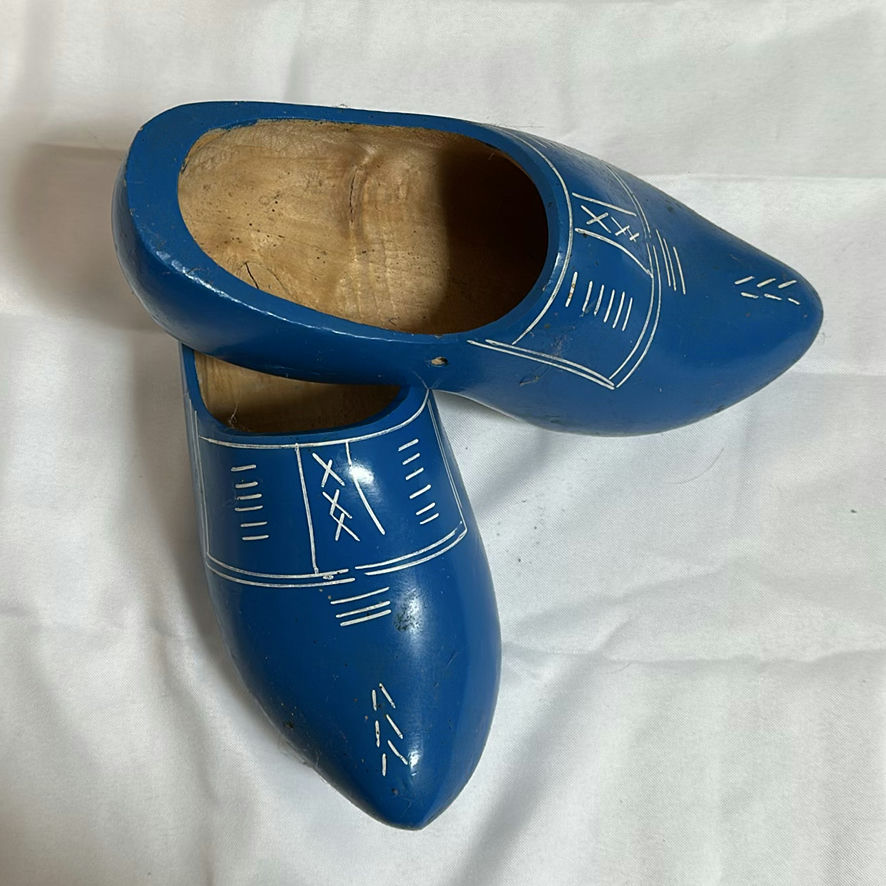 Pair of Blue Wooden Clogs - image 3 of 4