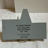 Metal Oil Lamp and St. Paul's Church Decorative Plaque - thumbnail 3 of 8