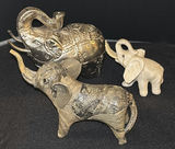 Three Elephant Figurines - thumbnail 1 of 4