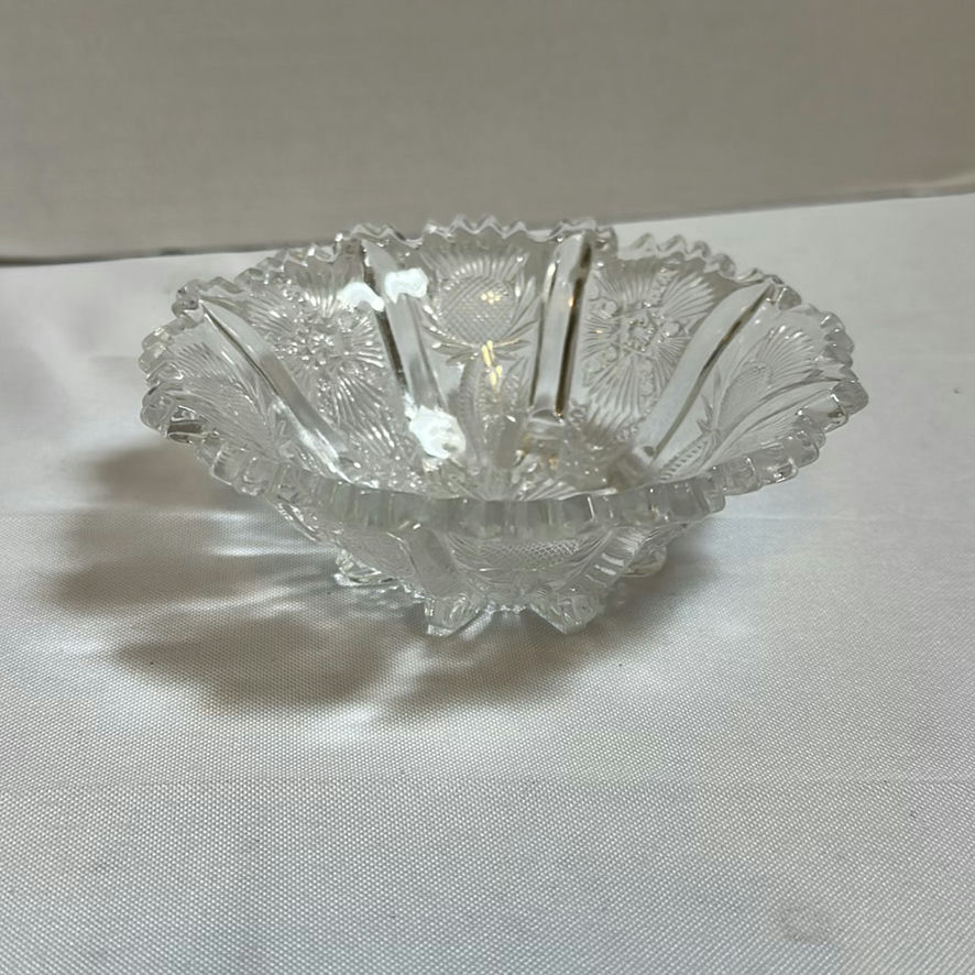 Assorted Clear Glass Serving Bowls and Pedestal Dishes - image 10 of 13