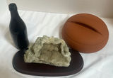 Decorative Bottle, Crystal Geode, and Lidded Container - thumbnail 1 of 7