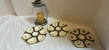 Three Sectioned Serving Trays and Decorative Lantern - thumbnail 1 of 4