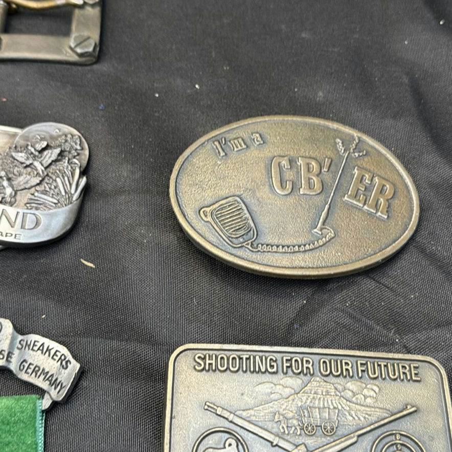 Collection of Vintage Belt Buckles and Metal Pins - image 5 of 7