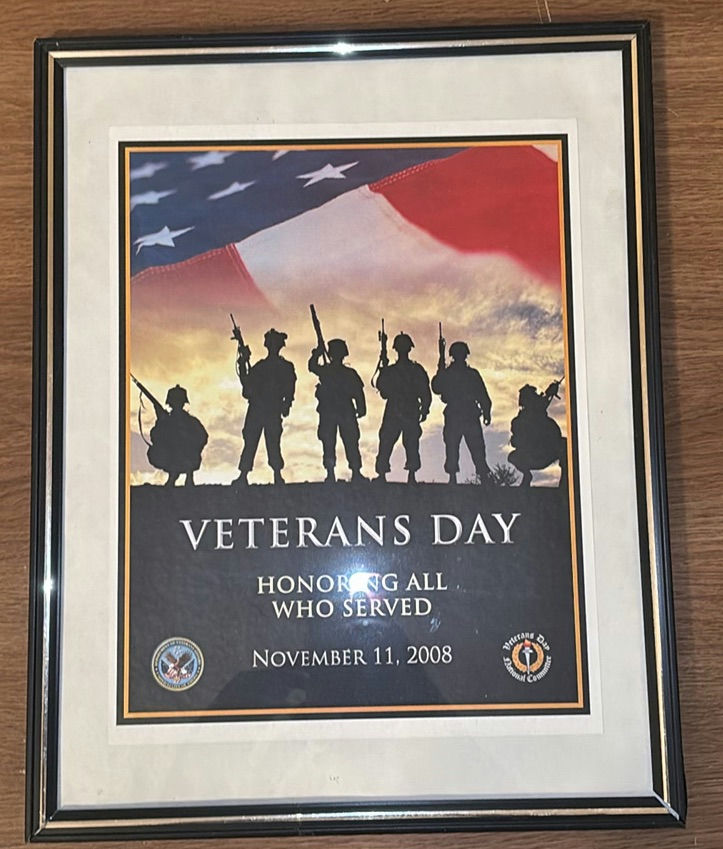Framed Veterans Day Poster, Framed Landscape Print, and Wooden Frames - image 1 of 6