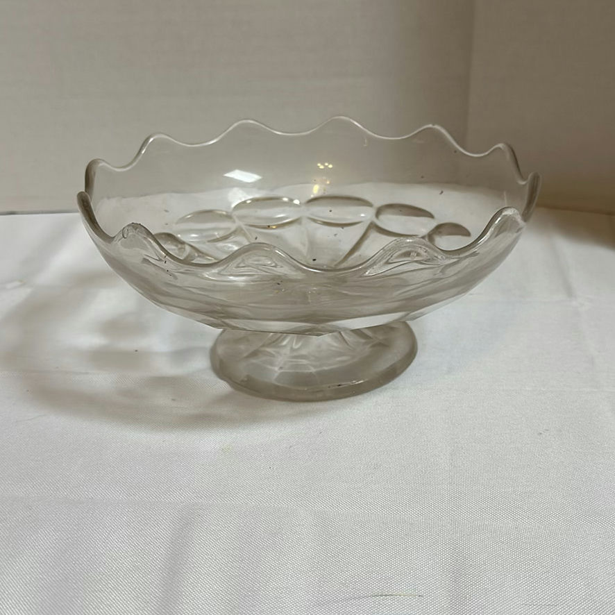 Assorted Clear Glass Serving Bowls and Pedestal Dishes - image 5 of 13