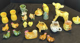 Collection of Ceramic Animal Figurines and Small Decorative Pottery - thumbnail 1 of 10