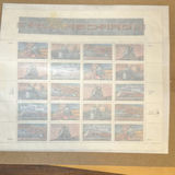 Decorative Clocks, Wooden Mallet, Framed Aircraft Stamp Art, and Train Stamp Sheet - thumbnail 7 of 7