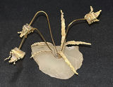 Decorative Floral Plate, Ceramic Vase, and Metal Flower Sculpture - thumbnail 7 of 7