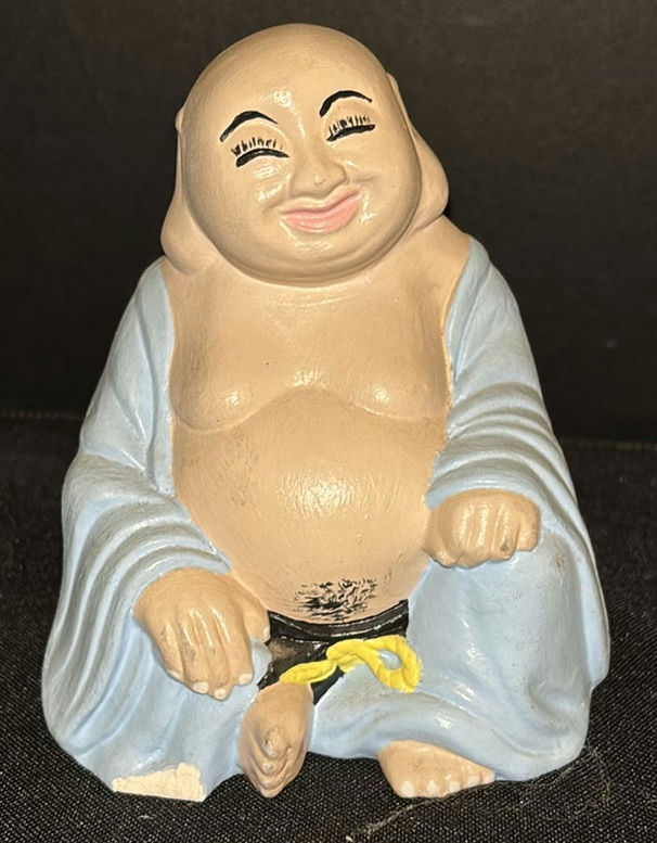Blue and White Ceramic Bowl and Seated Figurine - image 6 of 6