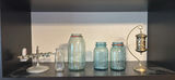 Vintage Glass Mason Jars and Metal Decorative Items - thumbnail 1 of 5