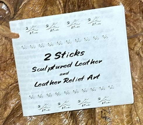 Mixed Craft Supplies, Clothing, Fabric Pieces, and Leather Wall Art - image 4 of 15