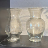 Three Clear Glass Vases - thumbnail 1 of 4
