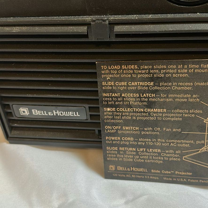 Bell & Howell Slide Cube Slide Projector with Remote Control and Accessories - image 3 of 7