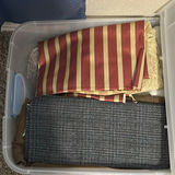 Plastic Storage Bin with Assorted Fabric Pieces - thumbnail 2 of 3