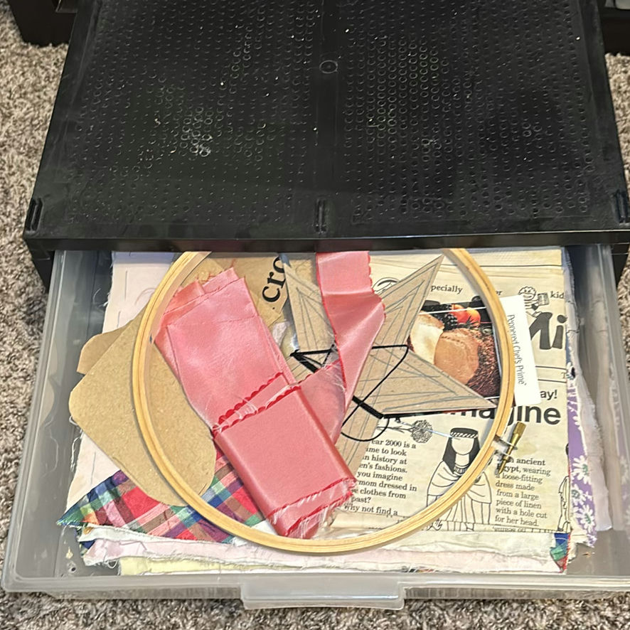 Plastic Storage Drawer Units with Assorted Craft and Household Items - image 5 of 10