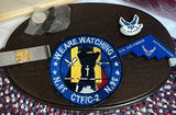 Military Memorabilia Collection with Flags, Patches, Wooden Plaque, and Decorative Plate - thumbnail 5 of 9