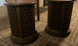 Pair of Cylindrical Wooden Speakers - thumbnail 1 of 5