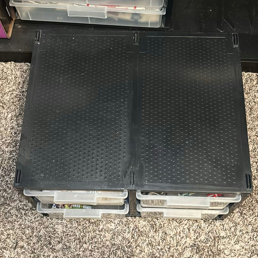 Plastic Storage Drawer Units with Assorted Craft and Household Items - image 1 of 10