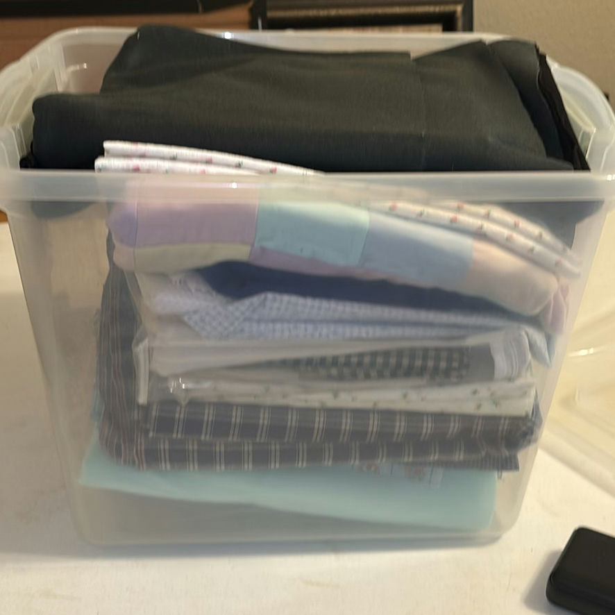 Storage Bins of Fabric, Linens, and Wrinkle Blanket - image 7 of 13