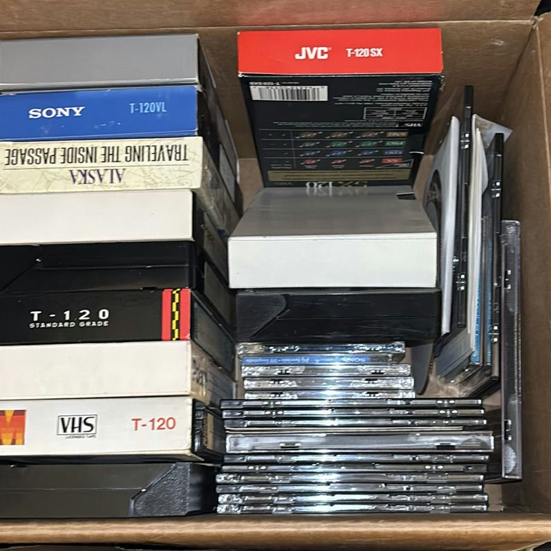 Assorted VHS Tapes, Cassette Tapes, and Recordable CDs/DVDs - image 3 of 9